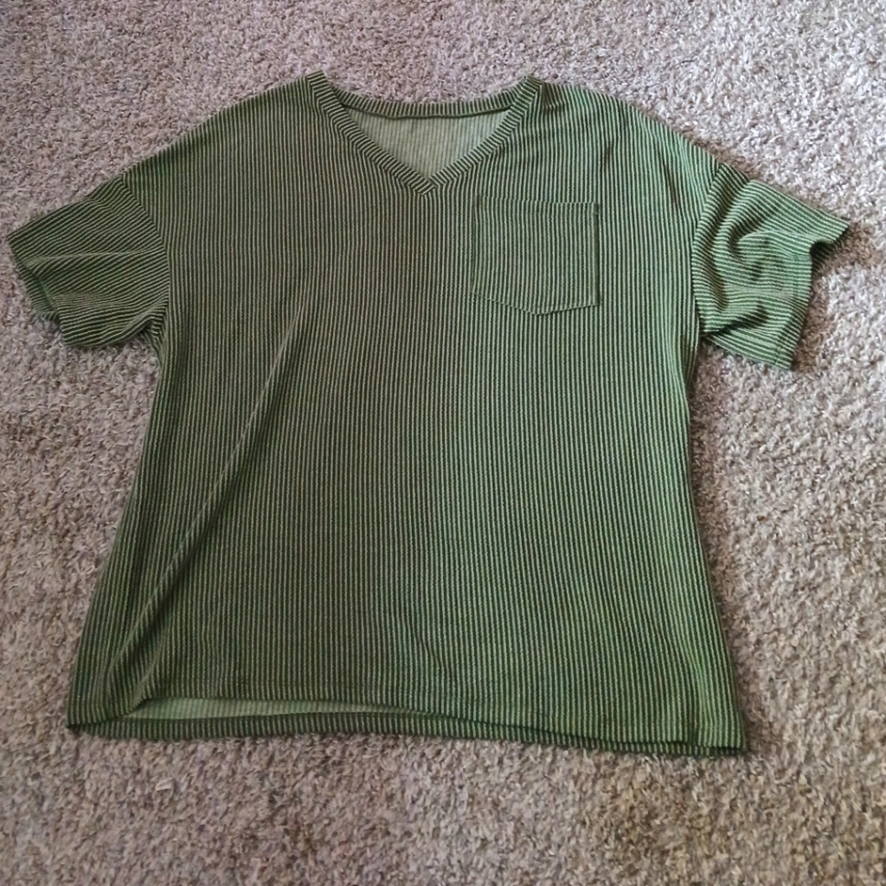 Green Boxy Relaxed T-Shirt